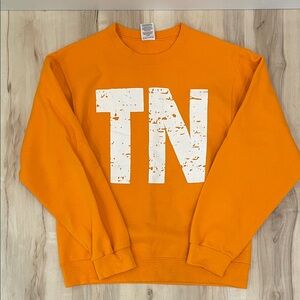 Orange 'TN' Graphic Crewneck Sweatshirt Size S
